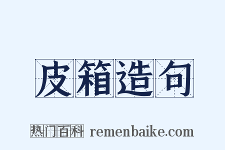 皮箱造句是什么意思的图片